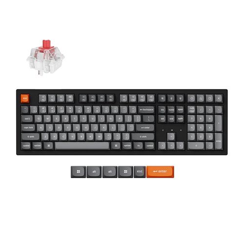Keychron K10 Max RGB Red Switch Wireless Keyboard (Black) [K10M-B1]., Keychron K10M-B1