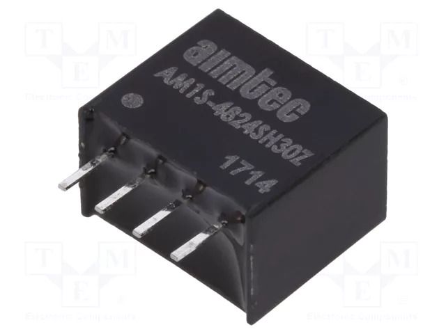 Converter: DC/DC; 1W; Uin: 43.2÷52.8VDC; Uout: 24VDC; Iout: 50mA AIMTEC AM1S-4824SH30Z