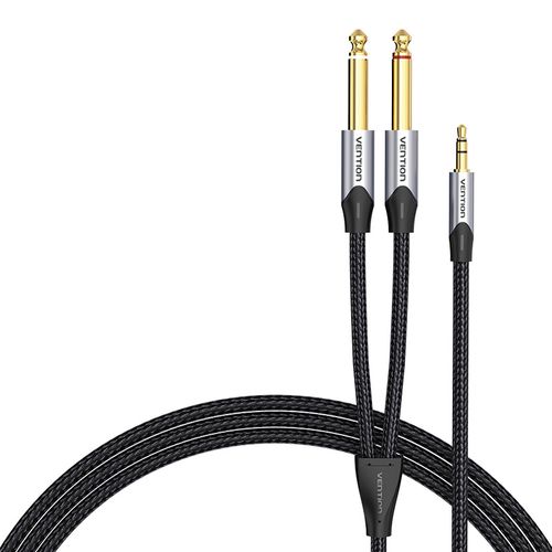 Audio cable mini jack 3.5mm to 2x jack 6.35mm male Vention BARHK 8m, Vention BARHK
