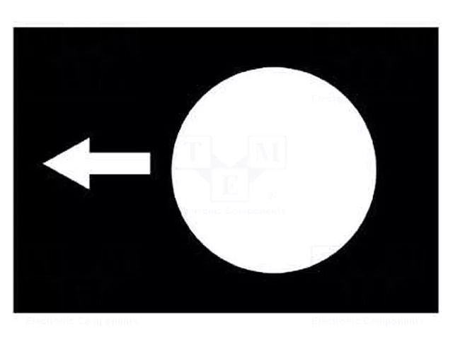 Label; black; Button marking: arrow; control cassette; 30x40mm SCHNEIDER ELECTRIC ZB2BY2910