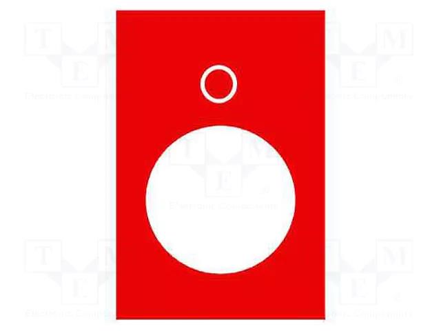 Label; red; Button marking: O; control cassette; 30x40mm SCHNEIDER ELECTRIC ZB2BY2931