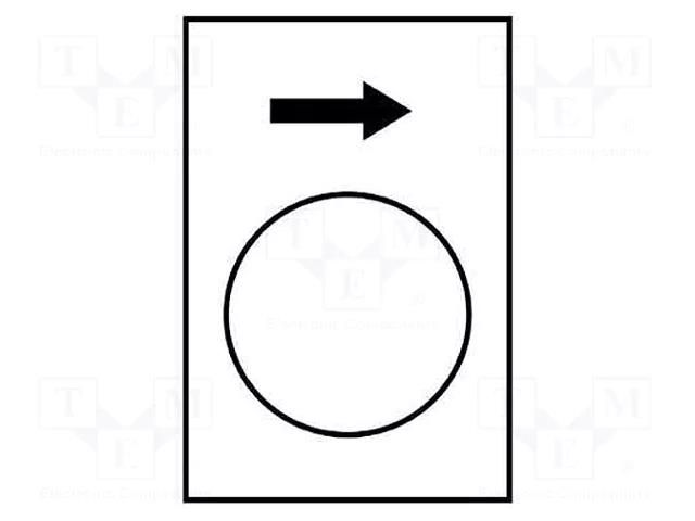 Label; white; Button marking: <-; control cassette; 30x40mm SCHNEIDER ELECTRIC ZB2BY4901