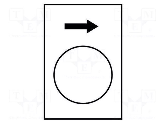 Label; white; Button marking: <-; control cassette; 30x40mm SCHNEIDER ELECTRIC ZB2BY4901
