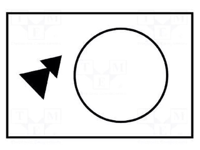 Label; white; Button marking: arrow; control cassette; 30x40mm SCHNEIDER ELECTRIC ZB2BY4915