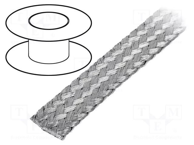 Braids; tape; Thk: 1.5mm; W: 11mm; Body dim: 24x11x0.2mm; -20÷125°C HELUKABEL TPC-8.3/0.2