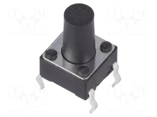 Microswitch TACT; SPST-NO; Pos: 2; 0.05A/12VDC; THT; none; 1N; 6x6mm NINIGI TACT-69K-F
