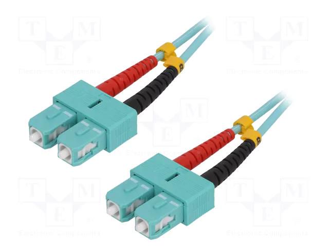 Fiber patch cord; OM3; SC/UPC,both sides; 3m; LSZH; turquoise LOGILINK FP3SC03