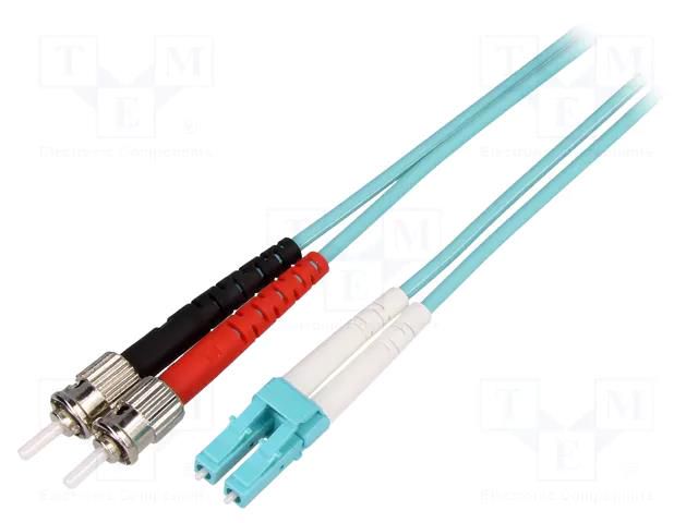 Fiber patch cord; OM3; LC/UPC,ST/UPC; 1m; Optical fiber: 50/125um LOGILINK FP3LT01