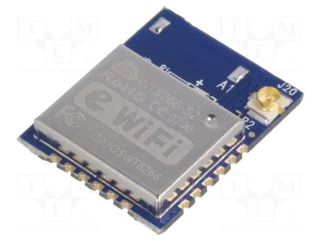 Module: WiFi; FTP,HTTP,IPv4,TCP,UDP; SMD; 18.6x15x0.8mm; 197/56mA WIRELESS-TAG WT8266-S2