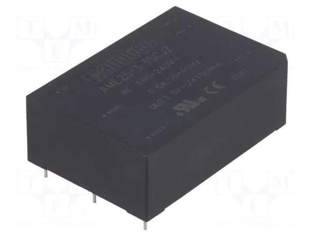 Converter: AC/DC; 25W; Uin: 85÷264VAC,120÷370VDC; Uout: 3.3VDC AIMTEC AME25-3.3SCJZ