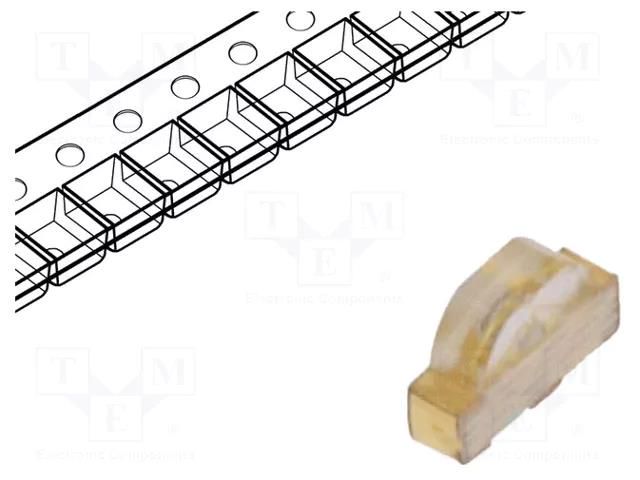 LED; SMD; 0603; blue; 7.2÷18mcd; 1.6x1x0.4mm; 150°; 5mA; λd: 476nm BROADCOM (AVAGO) ASMT-CB00