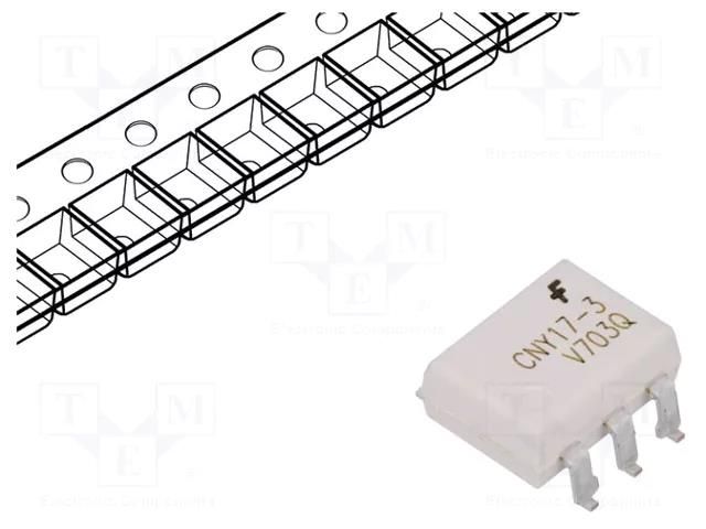 Optocoupler; SMD; Ch: 1; OUT: transistor; 4.17kV; Gull wing 6; CNY17 ONSEMI CNY173SR2VM