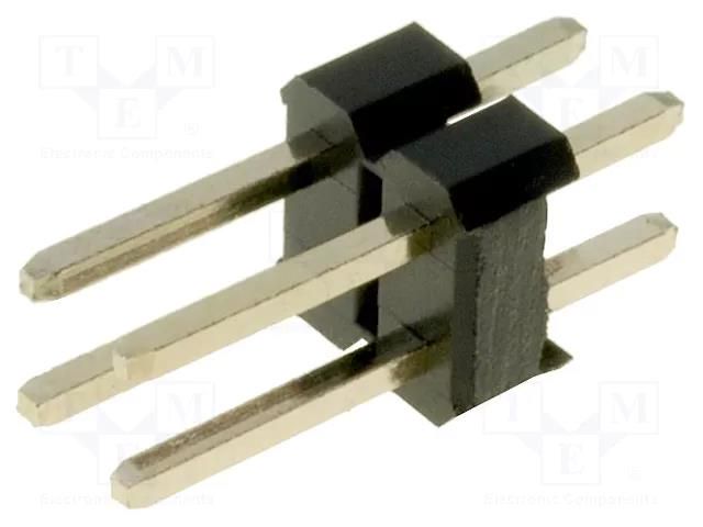 Connector: pin strips; pin header; male; PIN: 4; straight; THT; 2x2 CONNFLY ZL202-4G