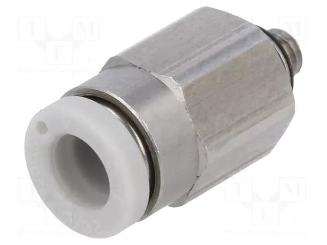 Push-in fitting; threaded,straight; -1÷10bar; brass; Thread: M3 SMC KQ2H04-M3G