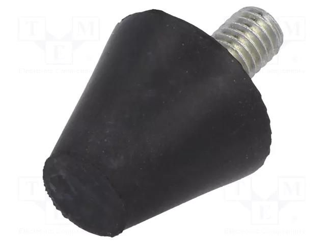 Vibroisolation foot; Ø: 43mm; Shore hardness: 70±5; 2009N; 161N/mm ELESA+GANTER DVB6-43-50M10-40-7