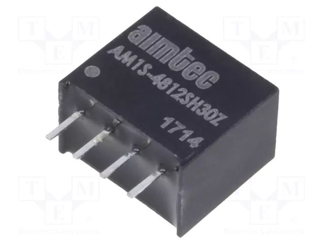 Converter: DC/DC; 1W; Uin: 43.2÷52.8VDC; Uout: 12VDC; Iout: 83mA AIMTEC AM1S-4812SH30Z