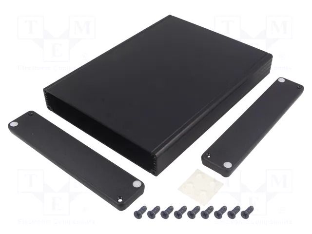 Enclosure: with panel; 1455; X: 165mm; Y: 220mm; Z: 30mm; aluminium HAMMOND HM-1455R2202BK