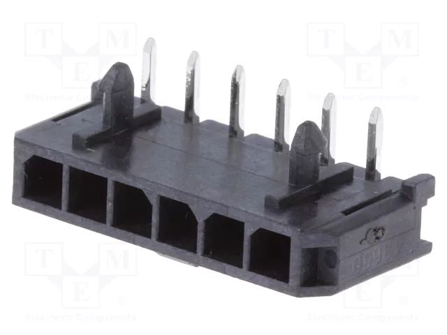 Connector: wire-board; socket; male; PIN: 6; Micro-Fit 3.0; THT; 3mm MOLEX MX-43650-0600