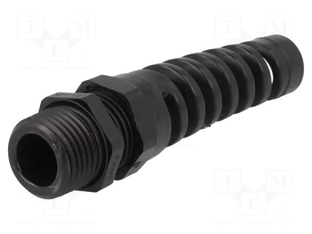 Cable gland; with strain relief; NPT1/2"; IP68; polyamide; black HUMMEL HUMMEL-1293120170