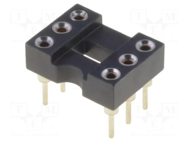 Socket: integrated circuits; DIP6; Pitch: 2.54mm; precision; THT ADAM TECH ICM-306-1-GT