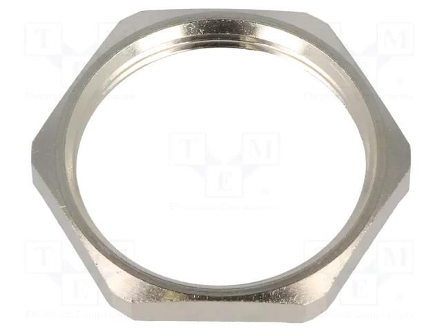 Nut; with earthing; M50; brass; Thk: 5mm; Spanner: 60mm; Pitch: 1.5 HUMMEL HUMMEL-1167500050