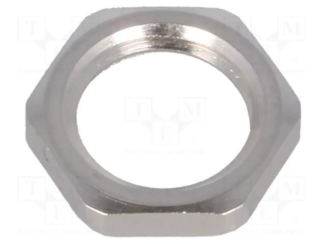 Nut; with earthing; M12; brass; Thk: 2.8mm; Spanner: 15mm; Pitch: 1.5 HUMMEL HUMMEL-1167120050