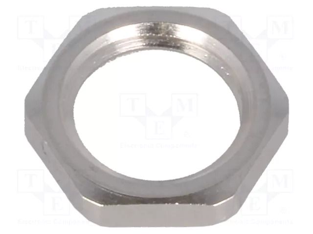 Nut; with earthing; M12; brass; Thk: 2.8mm; Spanner: 15mm; Pitch: 1.5 HUMMEL HUMMEL-1167120050