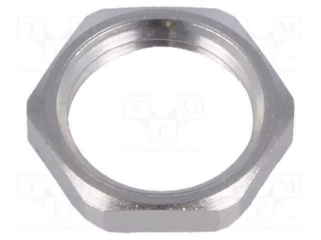 Nut; with earthing; PG7; brass; Thk: 2.8mm; Spanner: 15mm; Thread: PG HUMMEL HUMMEL-1167070001