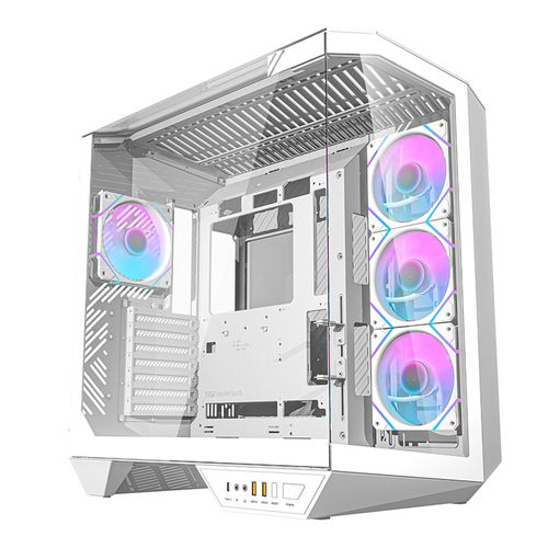 Darkflash DY470 computer case (white) + 4 fans + GPU bracket, Darkflash DY470 fans+holder Wh