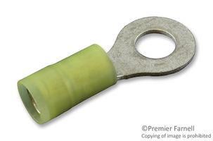 TERMINAL, RING TONGUE, 1/4", YEL, 10AWG 19073-0188