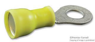 TERMINAL, RING TONGUE 1/4IN CRIMP YELLOW 35345