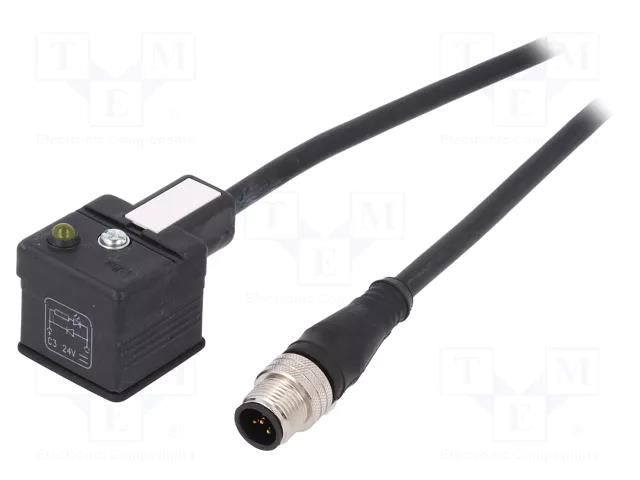 Adapter cable; DIN 43650 plug,M12 male; PIN: 3; IP67; 1.5m; form A IFM ELECTRONIC E70224