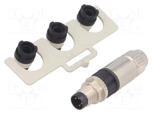 Connector: M8; male; PIN: 4; 32V; IP67; straight; for cable; plug MURRELEKTRONIK 7000-08351-0000000