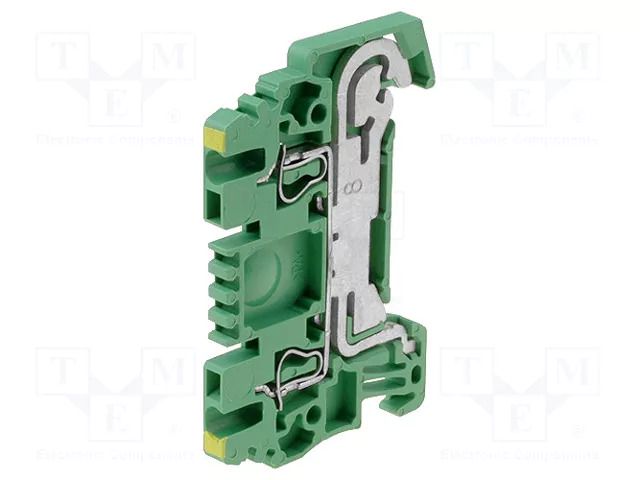 Splice terminal: rail; spring clamp; yellow-green; wemid; 1.5mm2 WEIDMÜLLER ZPE1.5