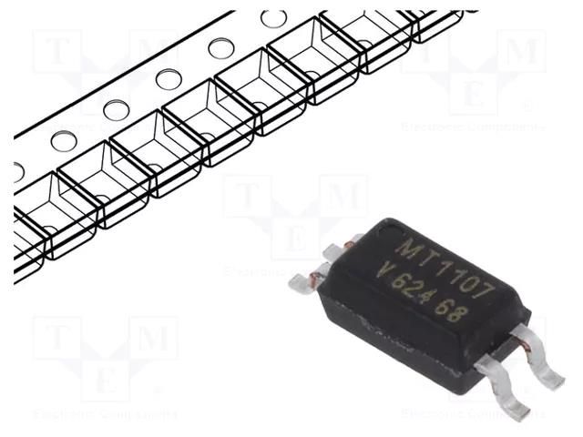 Optocoupler; SMD; Ch: 1; OUT: transistor; Uinsul: 3.75kV; Uce: 70V VISHAY TCMT1107