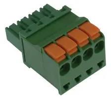 TERMINAL BLOCK, PLUG, 4 POSITION, 30-14AWG 1986692-4