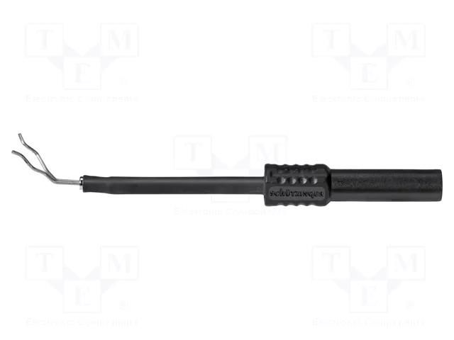 Measuring tip; 1A; black; Socket size: 4mm; Plating: nickel plated SCHÜTZINGER ZPK8188NI-SW