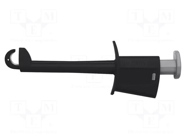 Clip-on probe; hook type; 20A; black; Insulation: polyamide; 4mm SCHÜTZINGER SKPS8341NI-SW