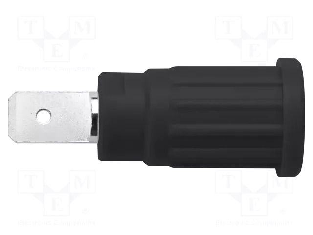 Connector: 4mm banana; socket; 1kV; 24A; black; on panel,push-in SCHÜTZINGER SEPB7090NI-SW