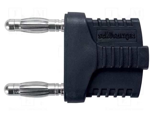 Connector: 4mm banana; stackable safety shunt; 12A; 33VAC; 70VDC SCHÜTZINGER KURZ194IGMBNI-SW