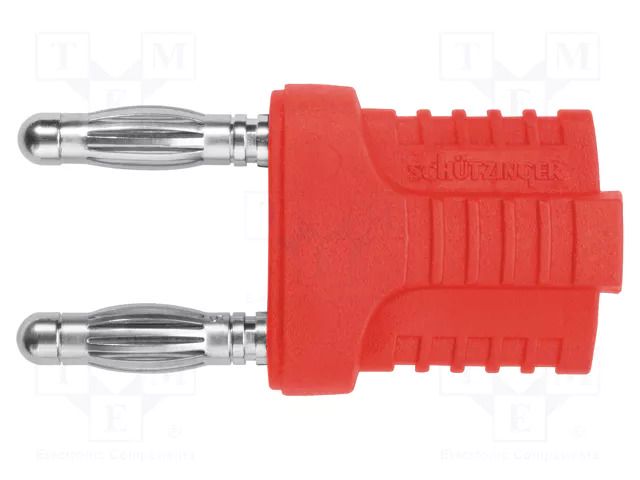 Connector: 4mm banana; stackable safety shunt; 12A; 33VAC; 70VDC SCHÜTZINGER KURZ144IGMBNI-RT