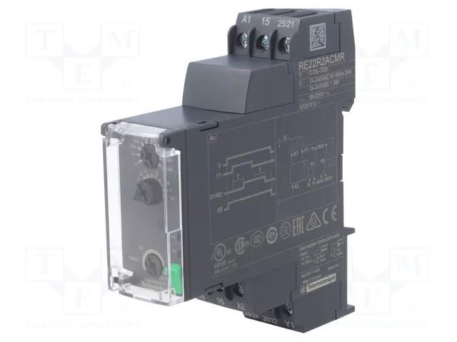 Timer; 0,05s÷300h; DPDT; 250VAC/8A; Usup: 24÷240VAC; 24÷240VDC SCHNEIDER ELECTRIC RE22R2ACMR