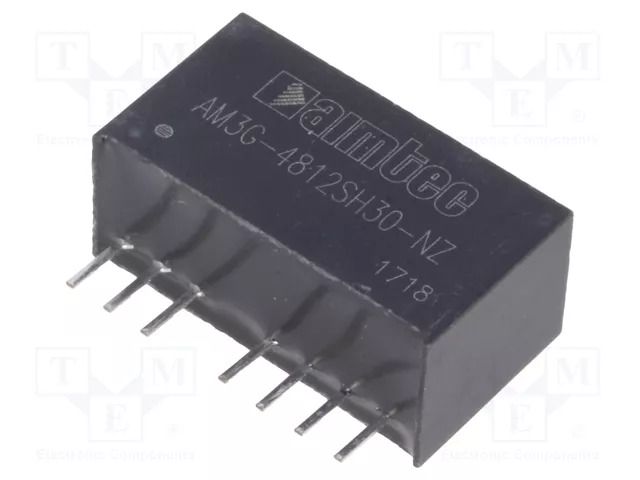 Converter: DC/DC; 3W; Uin: 36÷75VDC; Uout: 12VDC; Iout: 250mA; SIP8 AIMTEC AM3G-4812SH30-NZ