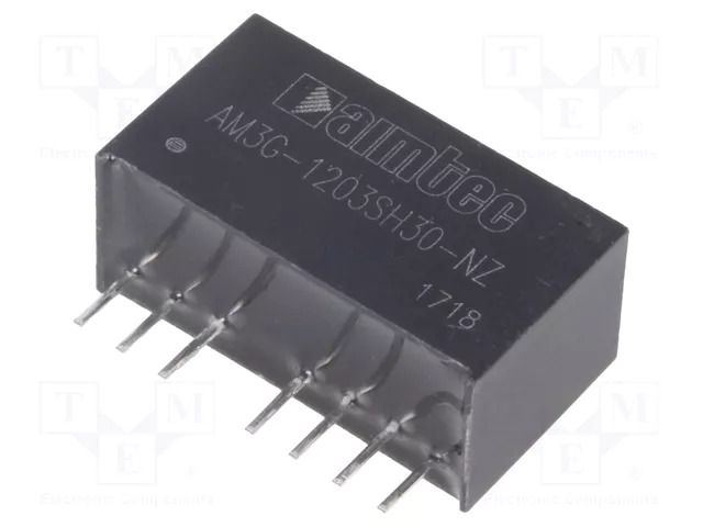 Converter: DC/DC; 3W; Uin: 9÷18VDC; Uout: 3.3VDC; Iout: 758mA; SIP8 AIMTEC AM3G-1203SH30-NZ