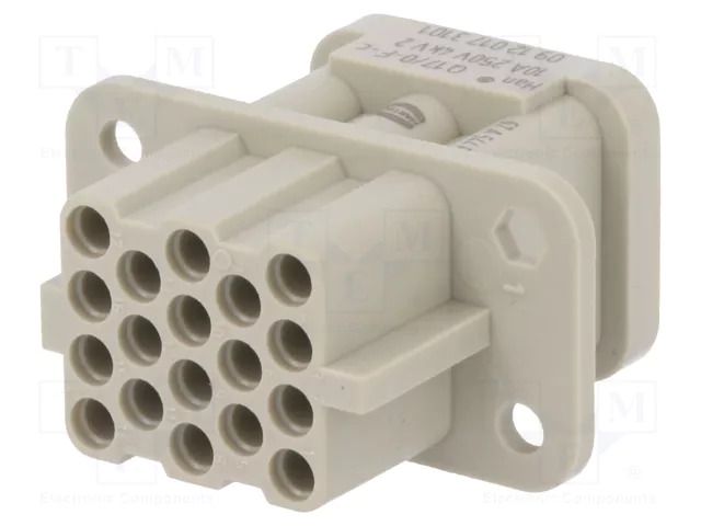 Connector: HDC; contact insert; female; 10A; 500V; Han Q; PIN: 18 HARTING 09120173101