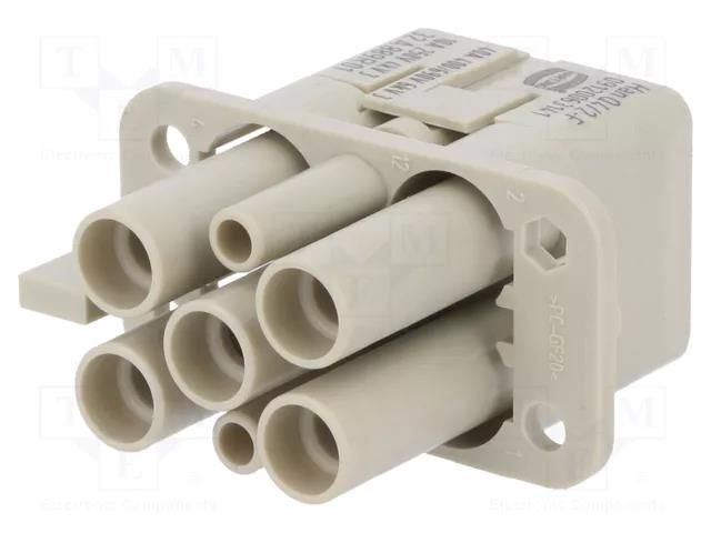 Connector: HDC; contact insert; female; Han Q; PIN: 7(5+2); 4+3+PE HARTING 09120063141