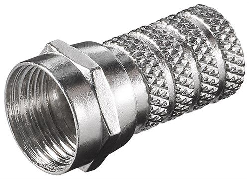 Twist-On F-Connector 4.0 mm, zinc - twist-on adapter made of zinc with nickel contacts 51850