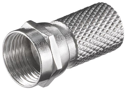 Twist-On F-Connector 7.0 mm - twist-on adapter made of zinc with nickel contacts 51854