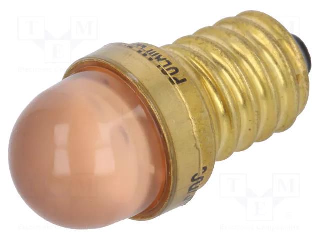 LED lamp; orange; E14; 230VAC POLAM-ELTA LO-E14-230AC