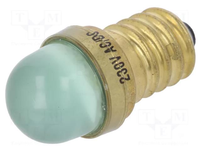 LED lamp; green; E14; 230VAC POLAM-ELTA LG-E14-230AC